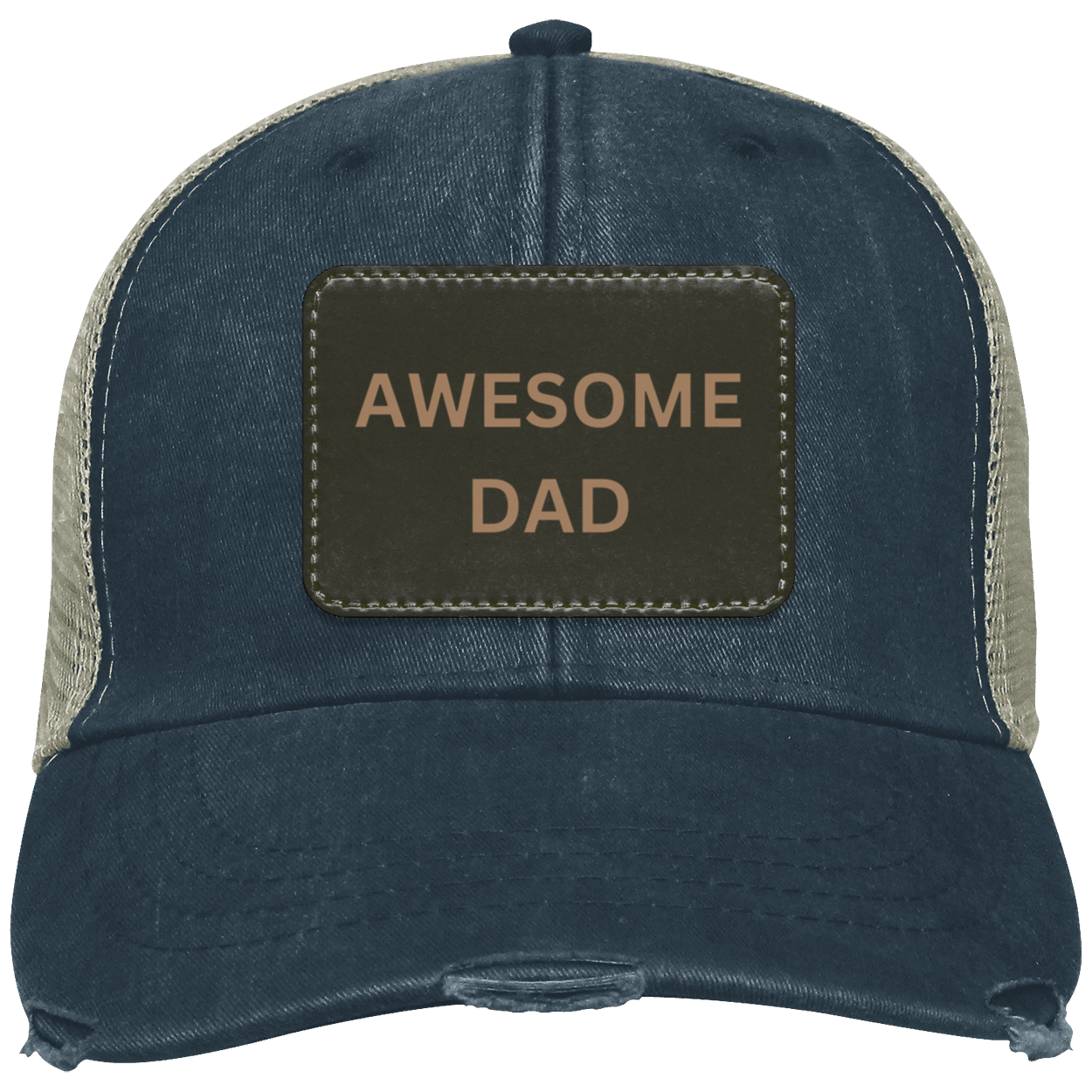 AWESOME DAD Distressed Ollie Cap - Patch