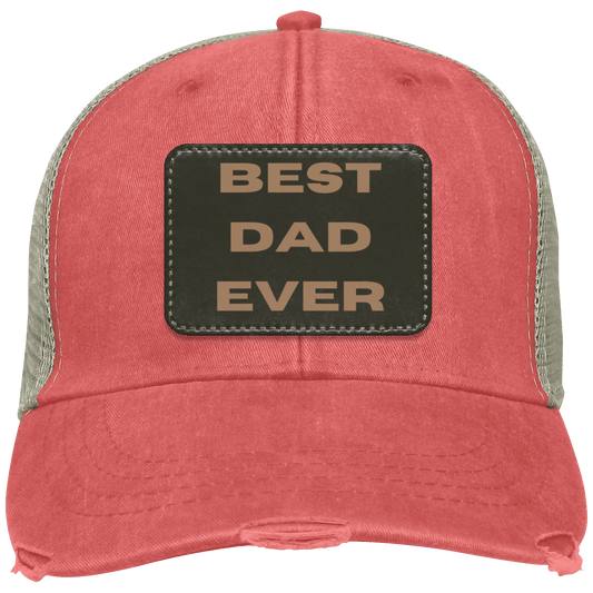 BEST DAD EVER  Distressed Ollie Cap - Patch