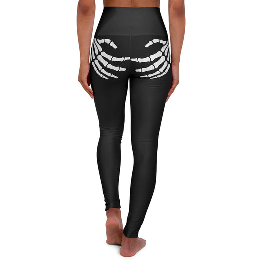 Skeleton Hands Halloween Leggings | High Waisted Yoga Leggings